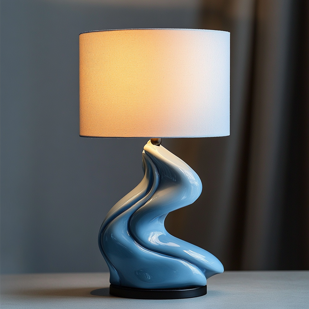  Lampe de chevet bleu