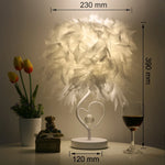 Lampe de chevet Plumes de Cygne - Vignette | LUMIREVA