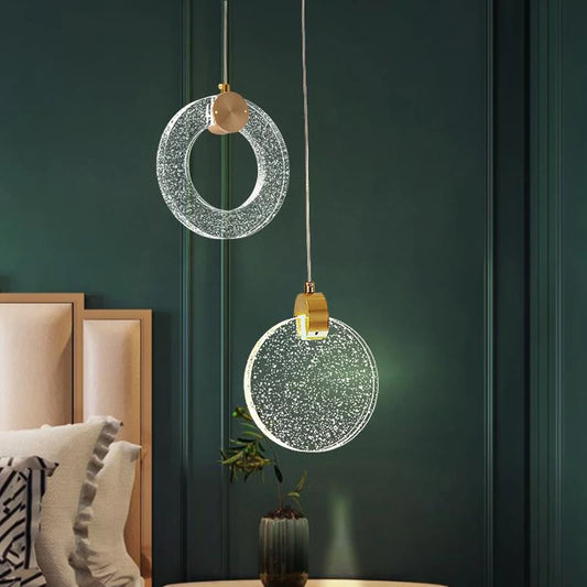  lampe de chevet suspendue en cristal pour une touche luxueuse et élégante dans votre chambre