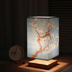 Lampe de chevet Japonaise bois Toile bleu - Vignette | LUMIREVA