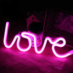 Lampe de chevet neon love violet - Vignette | LUMIREVA