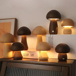 Lampe de Chevet Champignon Bois - Vignette | LUMIREVA