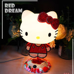 Lampe de chevet fille hello kitty strass - Vignette | LUMIREVA