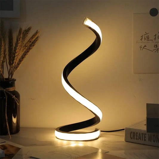 Son design en spirale innovant et sa lumière LED chaleureuse créent une ambiance élégante et raffinée dans votre chambre.