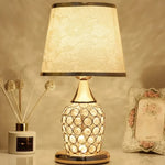 Lampe de chevet luxe crystale blanc - Vignette | LUMIREVA